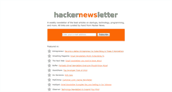 Desktop Screenshot of hackernewsletter.com