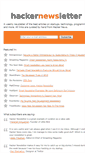 Mobile Screenshot of hackernewsletter.com