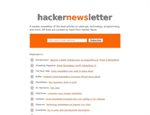 Tablet Screenshot of hackernewsletter.com